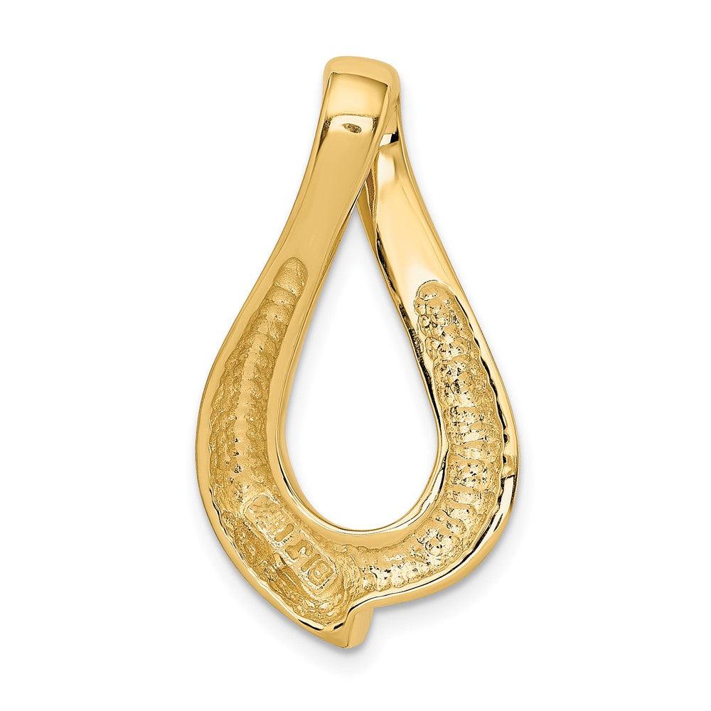 10K Yellow Gold 10K Fits Up To 8mm Regular, 10mm Fancy Reversible Omega Slide