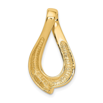 10K Yellow Gold 10K Fits Up To 8mm Regular, 10mm Fancy Reversible Omega Slide
