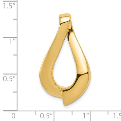 10K Yellow Gold 10K Fits Up To 8mm Regular, 10mm Fancy Reversible Omega Slide