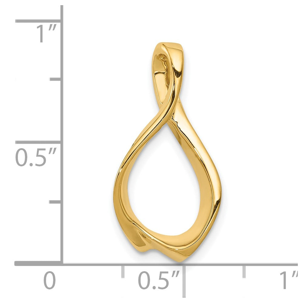 10K Yellow Gold 10K Fits Up To 2mm Omega, 4mm Reversible, Omega Slide