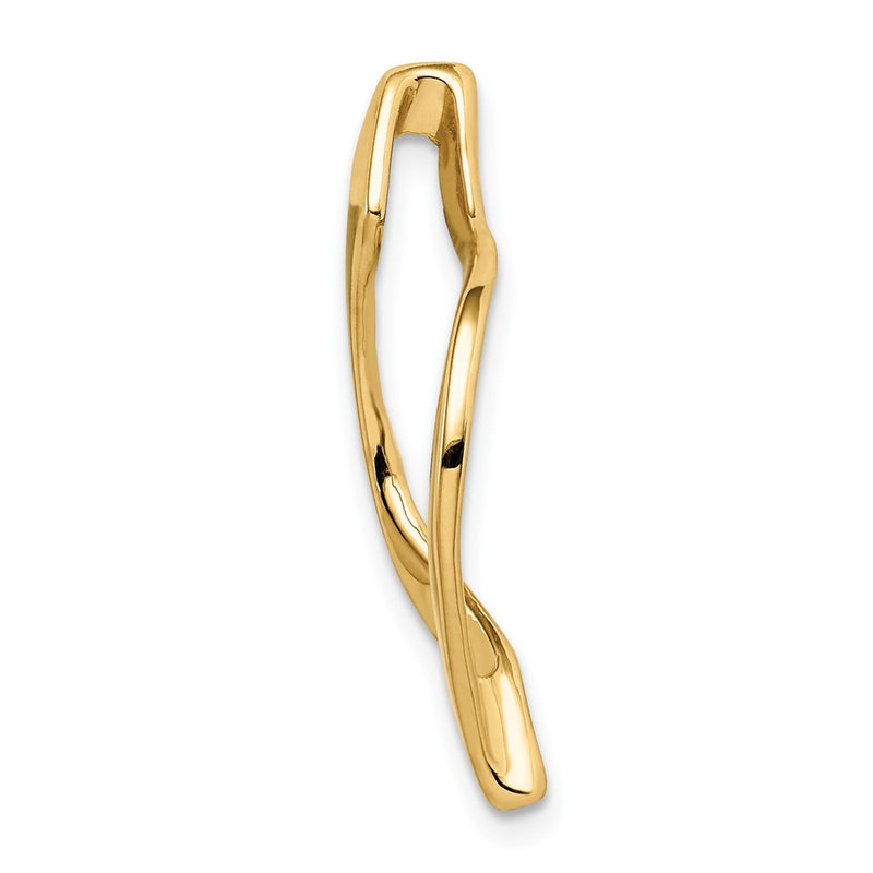 10K Yellow Gold 10K Fits Up To 8mm Regular, 10mm Fancy Reversible Omega Slide