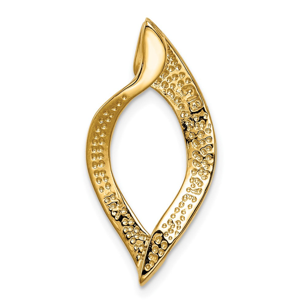 10K Yellow Gold 10K Fits Up To 8mm Regular, 10mm Fancy Reversible Omega Slide