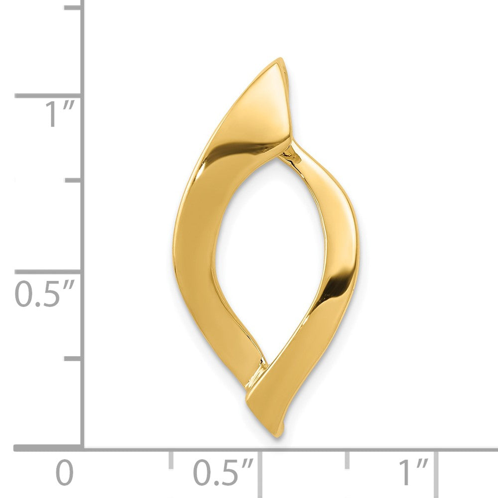 10K Yellow Gold 10K Fits Up To 8mm Regular, 10mm Fancy Reversible Omega Slide