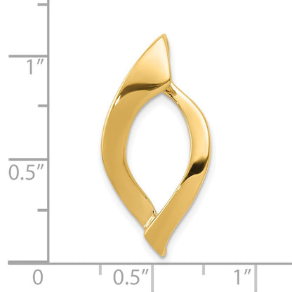 10K Yellow Gold 10K Fits Up To 8mm Regular, 10mm Fancy Reversible Omega Slide