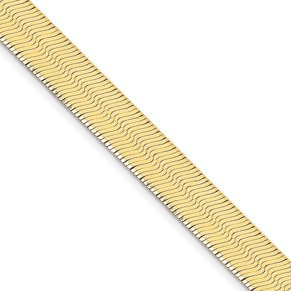 10K Yellow Gold 10mm Silky Herringbone Chain Necklace