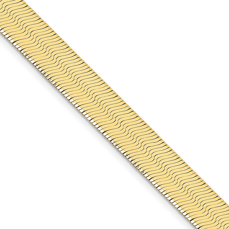 10K Yellow Gold 10mm Silky Herringbone Chain Necklace