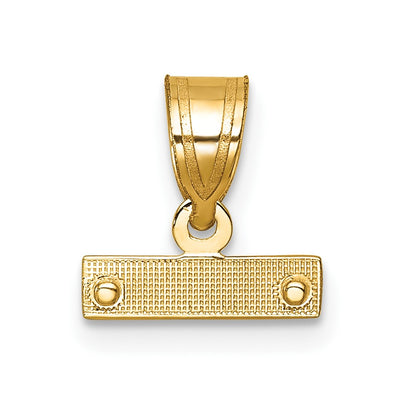 10K Yellow Gold 10Ky Casted Small Diamond-Cut Top Charm
