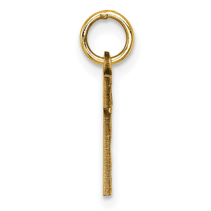 10K Yellow Gold 10Ky Casted Small Diamond-Cut Number 1 Charm
