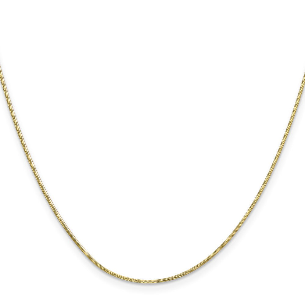 10K Yellow Gold .9mm Round Snake Chain Necklace