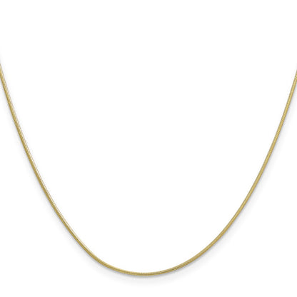 10K Yellow Gold .9mm Round Snake Chain Necklace