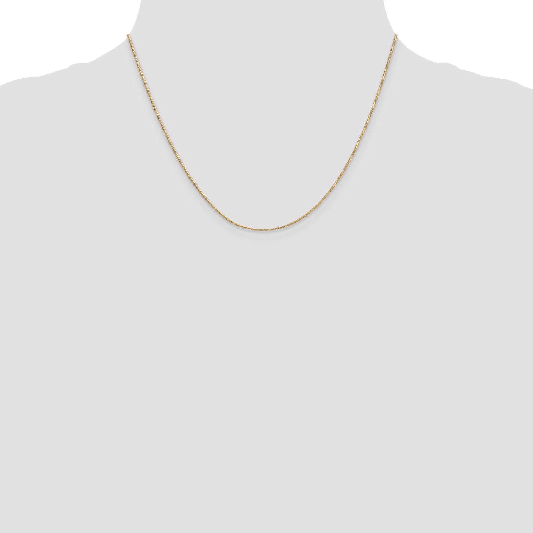10K Yellow Gold .9mm Round Snake Chain