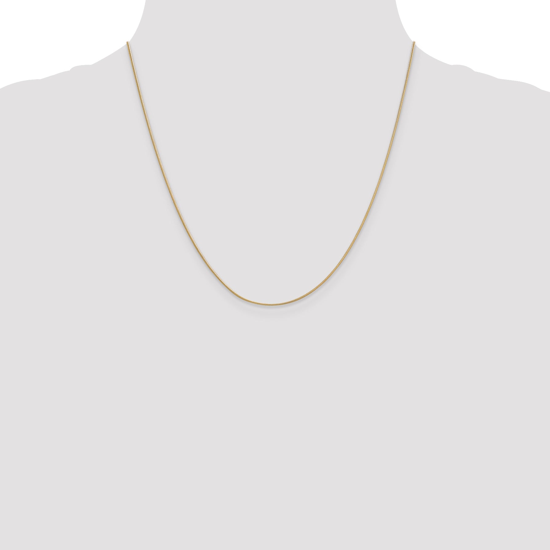 10K Yellow Gold .9mm Round Snake Chain