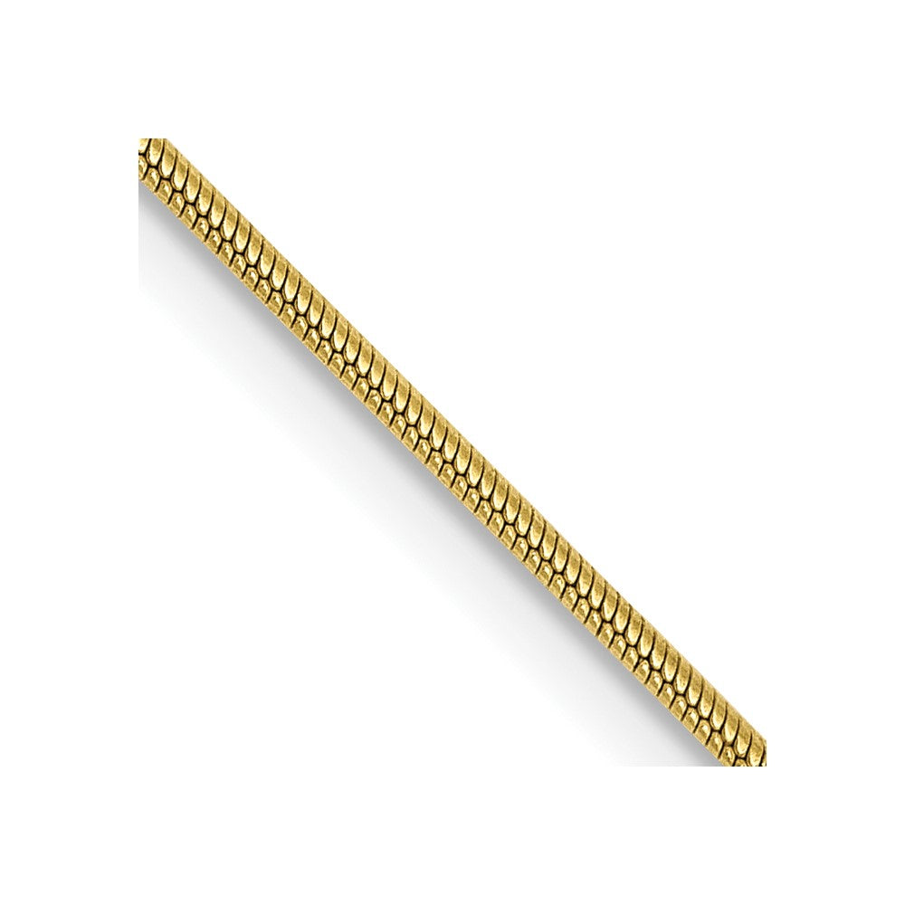 10K Yellow Gold .9mm Round Snake Chain Necklace