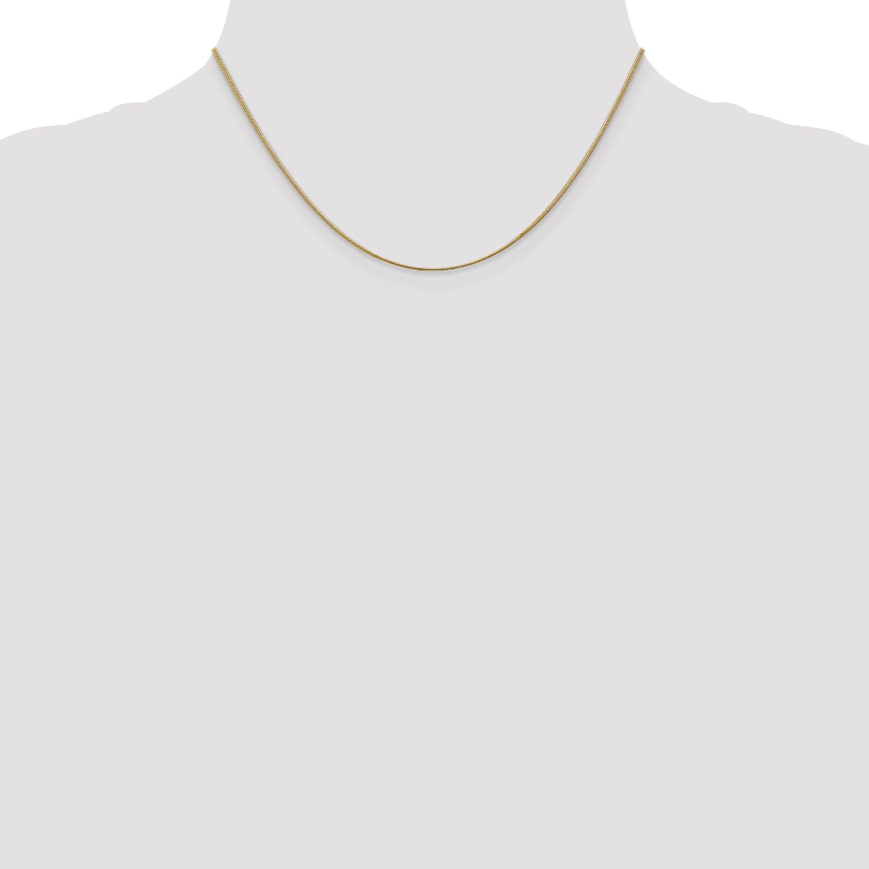 10K Yellow Gold 1.1mm Round Snake Chain