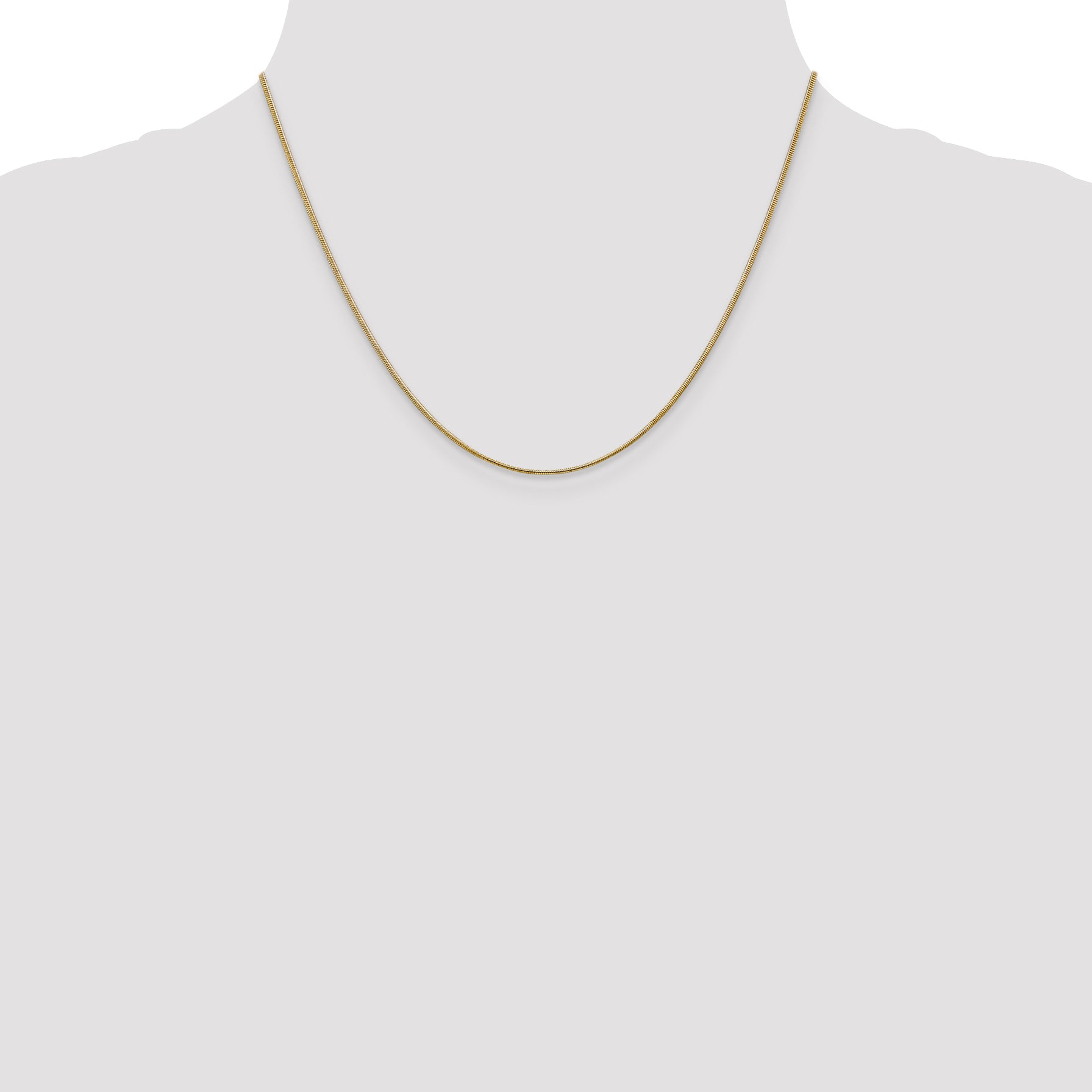 10K Yellow Gold 1.1mm Round Snake Chain