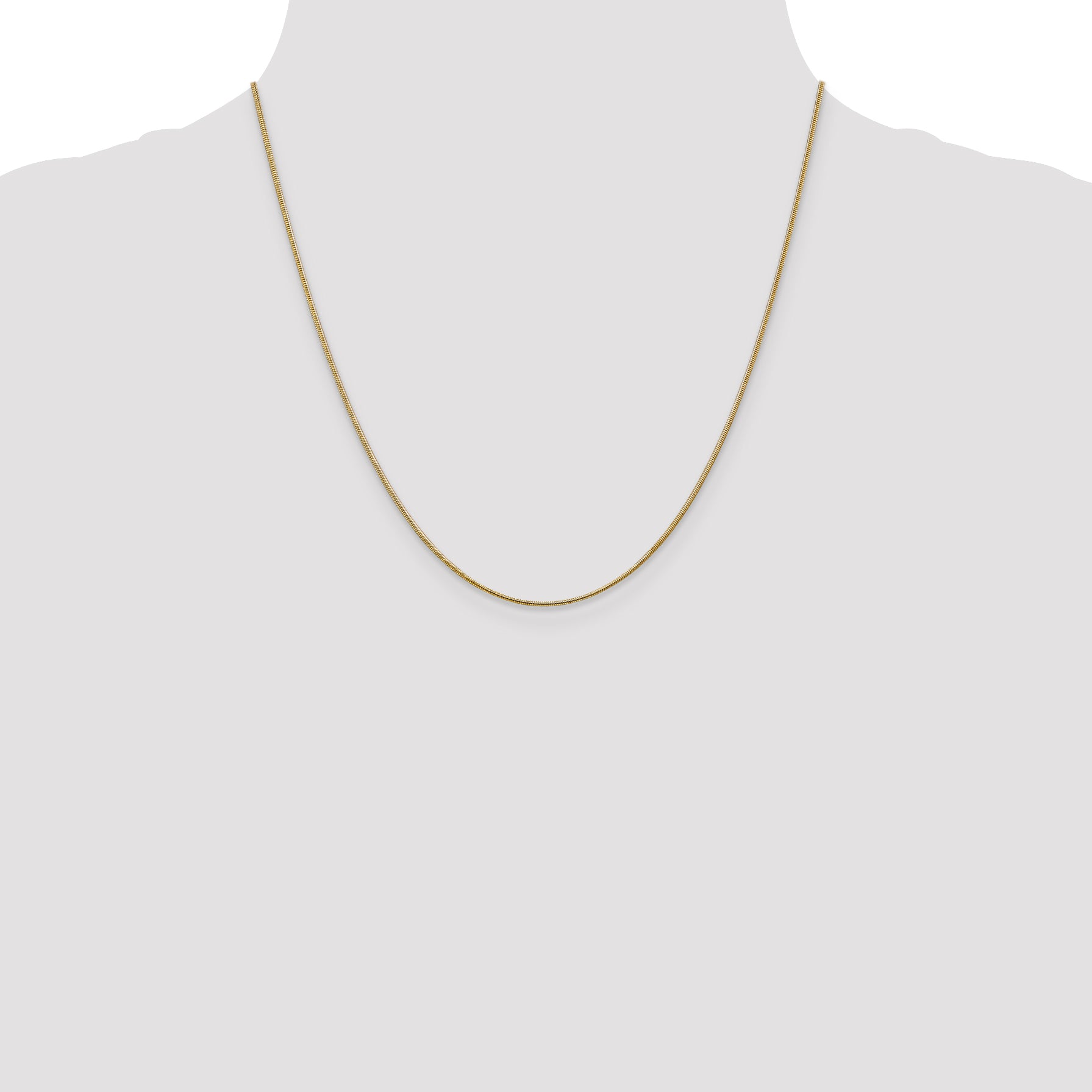 10K Yellow Gold 1.1mm Round Snake Chain