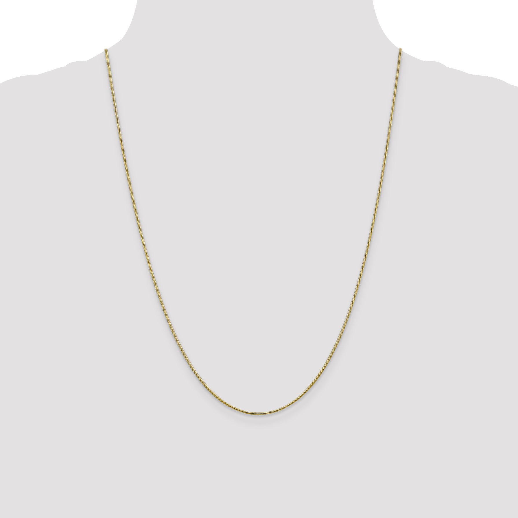 10K Yellow Gold 1.1mm Round Snake Chain