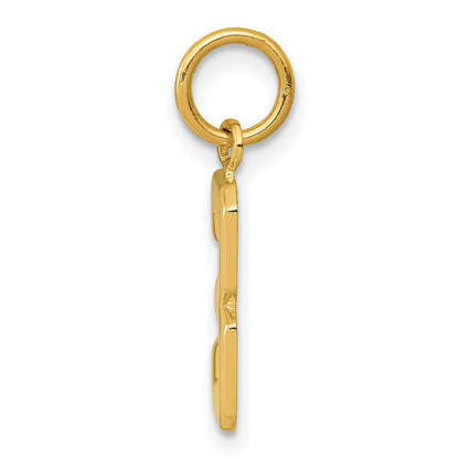 10K Yellow Gold Small Polished Number 3 Charm