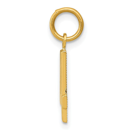 10K Yellow Gold Small Polished Number 4 Charm