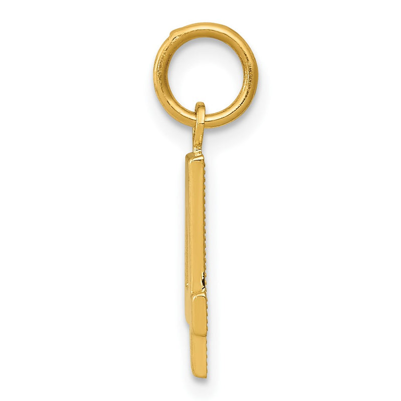 10K Yellow Gold Small Polished Number 4 Charm
