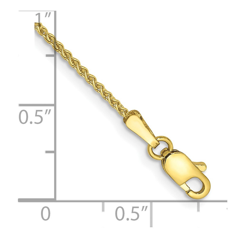 10K Yellow Gold 1.25mm Spiga Chain Anklet