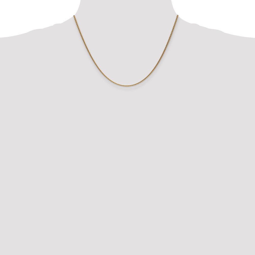 10K Yellow Gold 1.7mm Spiga Chain Necklace