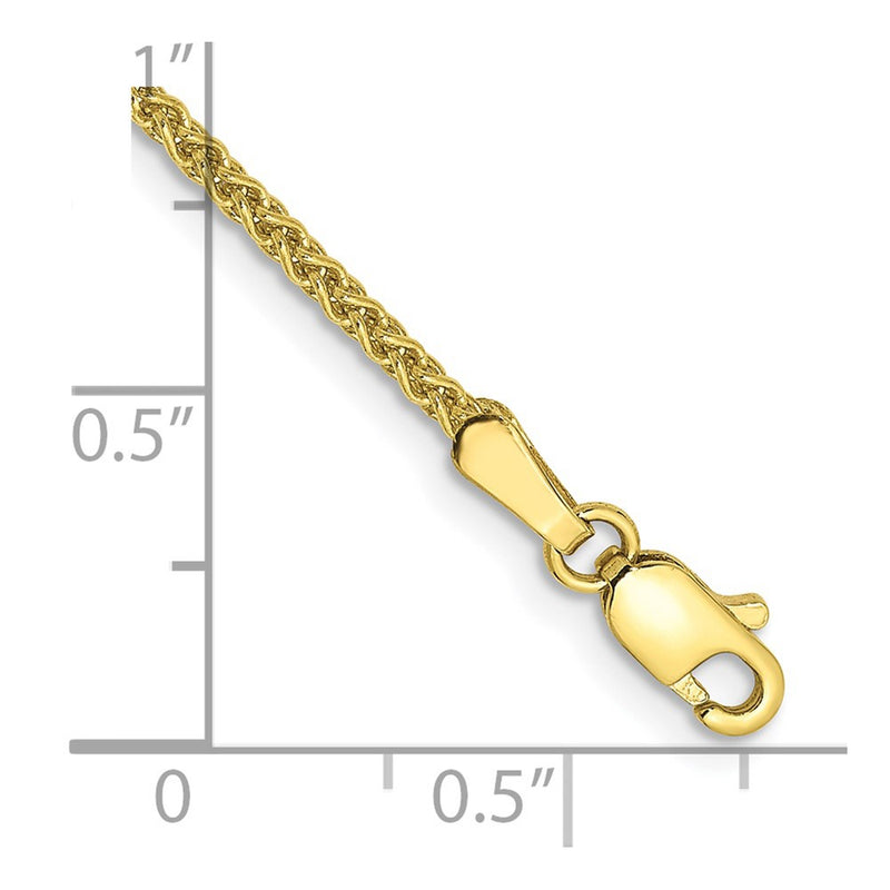 10K Yellow Gold 1.7mm Spiga Chain Bracelet