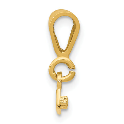 10K Yellow Gold 10Ky Casted Small Polished Top Charm