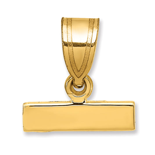 10K Yellow Gold 10Ky Casted Small Polished Top Charm