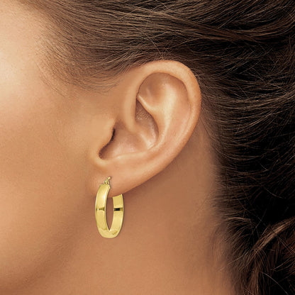 10K Yellow Gold Polished Hoop Earring