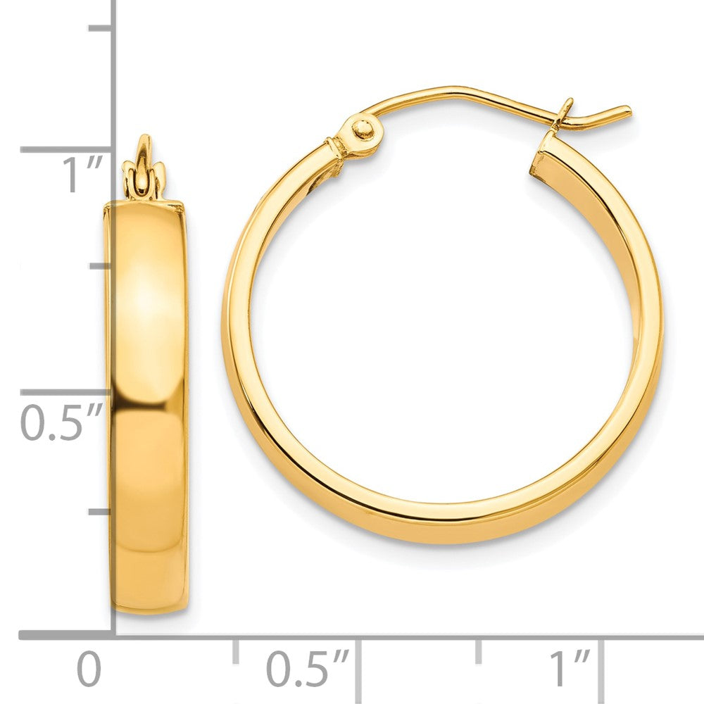 10K Yellow Gold Polished Hoop Earring