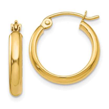 10K Yellow Gold Polished Hoop Earring