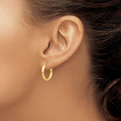 10K Yellow Gold Polished Hoop Earring