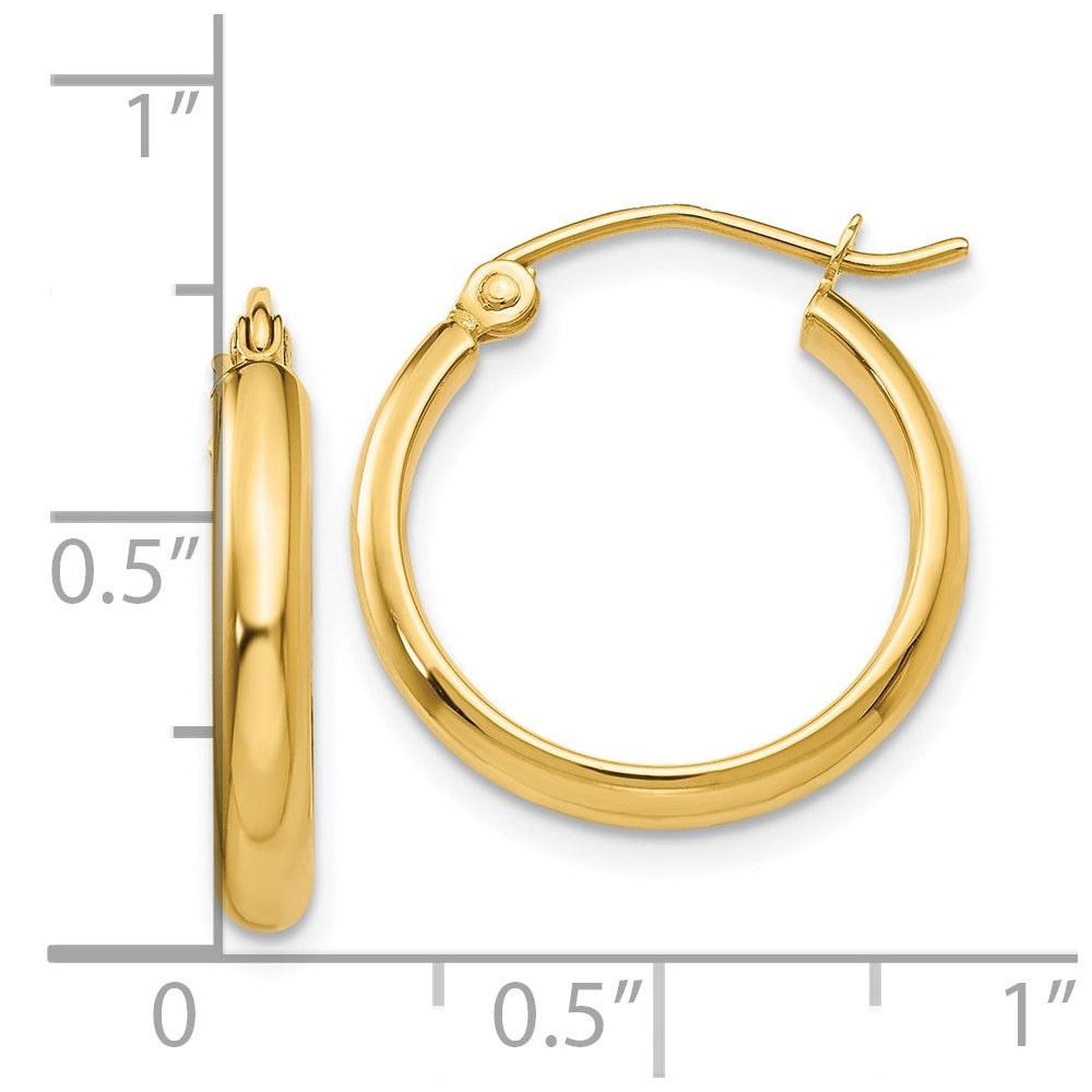10K Yellow Gold Polished Hoop Earring
