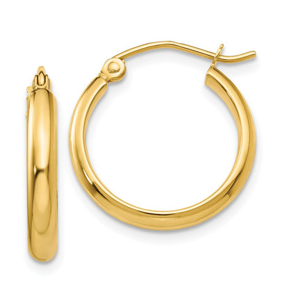 10K Yellow Gold Polished Hoop Earring