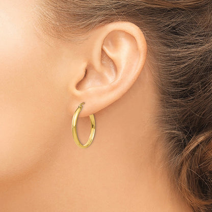10K Yellow Gold Polished Hoop Earring