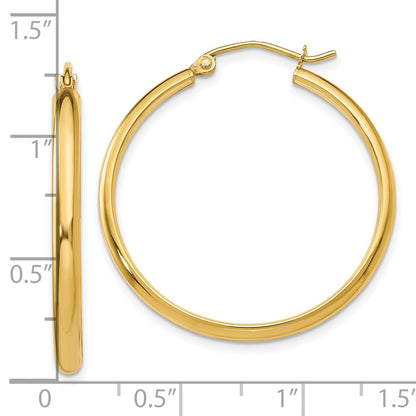 10K Yellow Gold Polished Hoop Earring