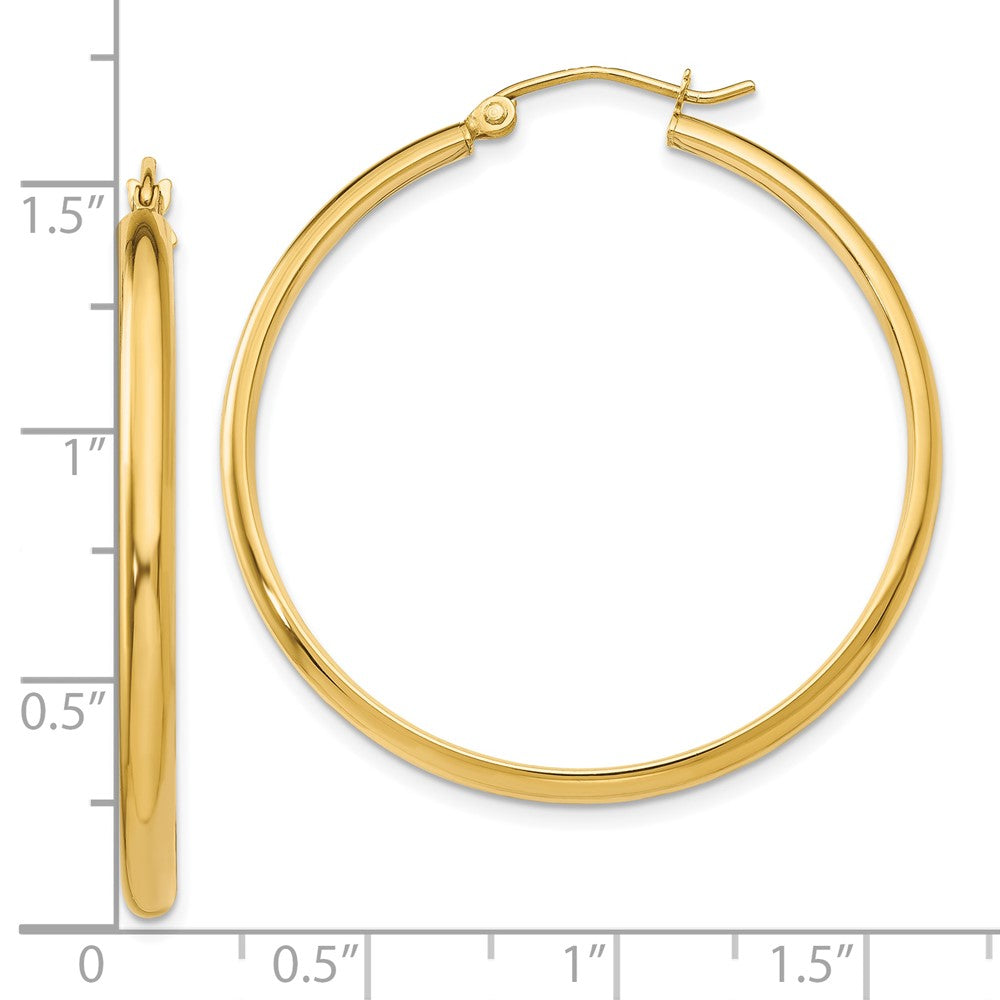 10K Yellow Gold Polished Hoop Earring