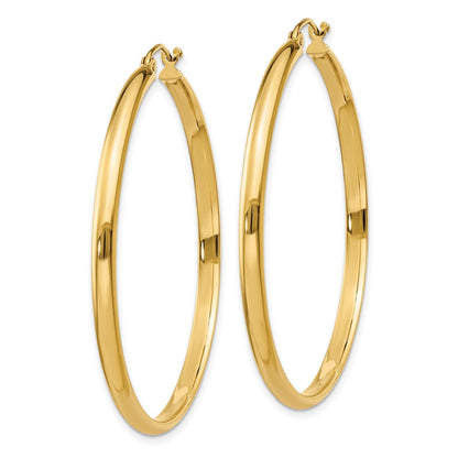 10K Yellow Gold Polished Hoop Earring