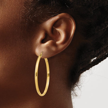 10K Yellow Gold Polished Hoop Earring