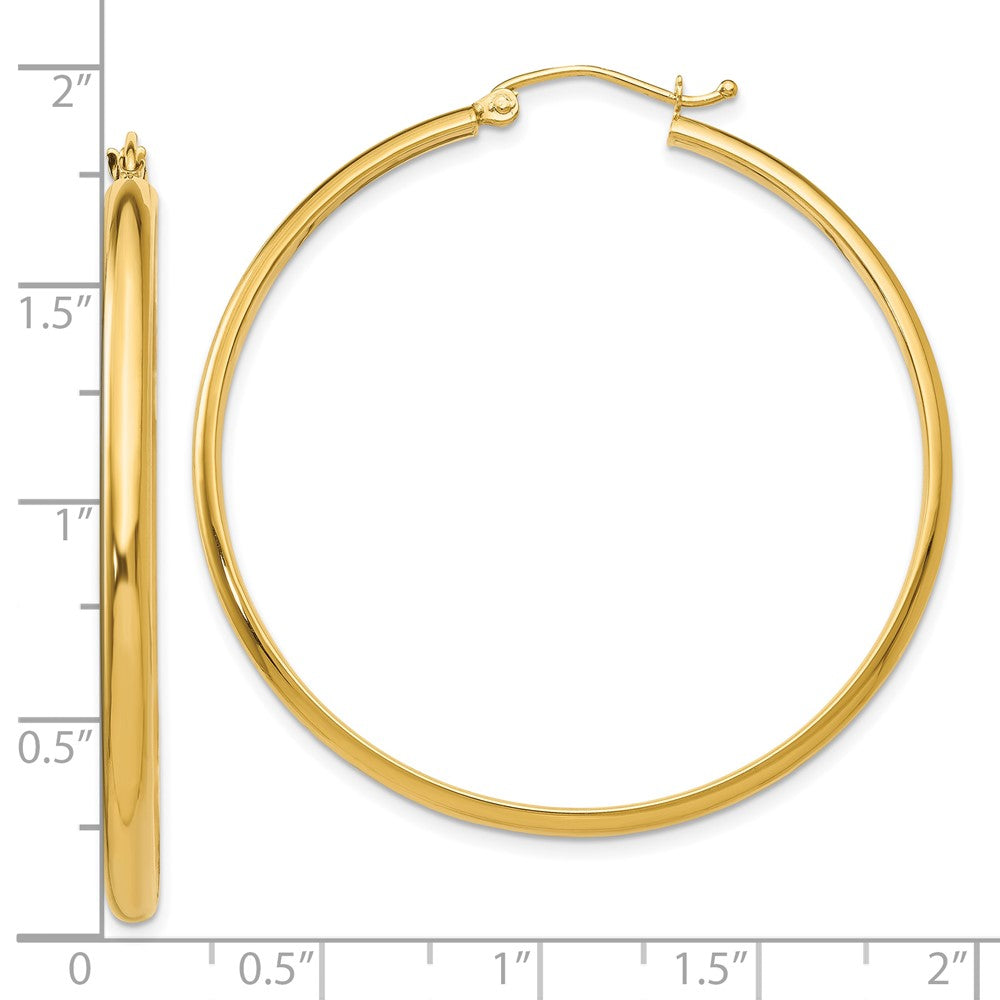 10K Yellow Gold Polished Hoop Earring