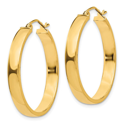 10K Yellow Gold Polished Hoop Earring