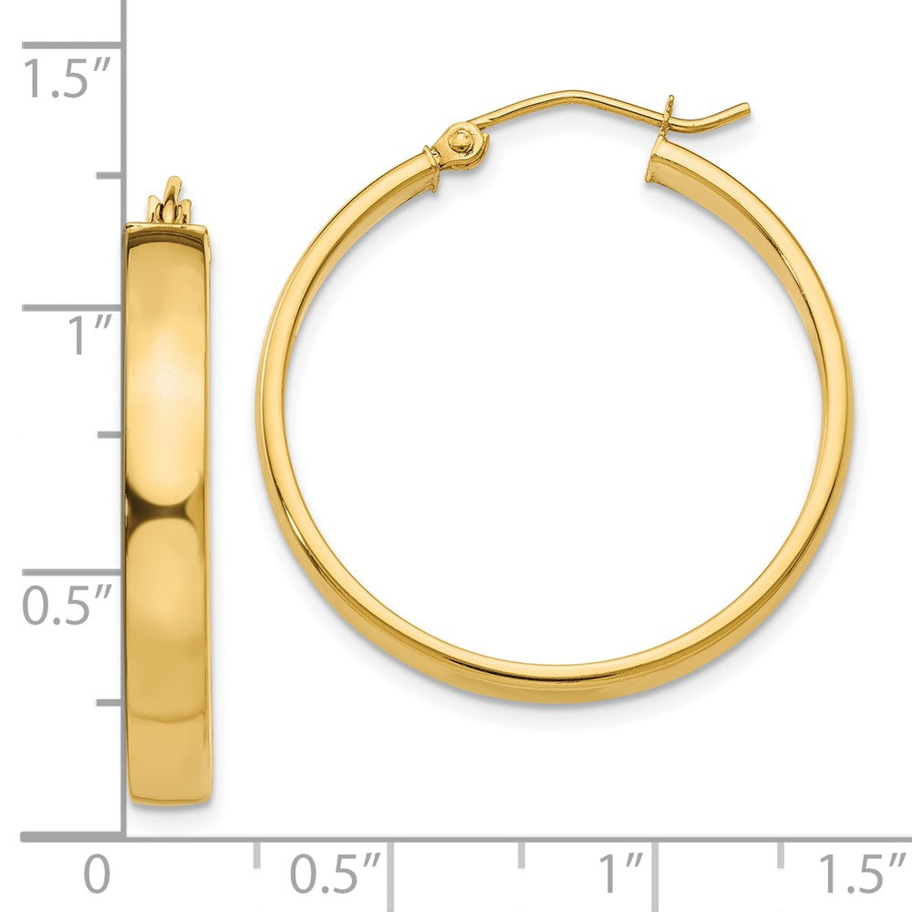 10K Yellow Gold Polished Hoop Earring