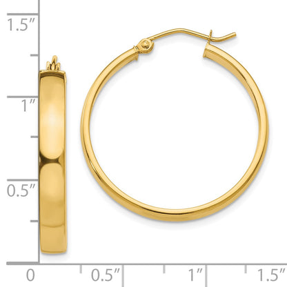10K Yellow Gold Polished Hoop Earring