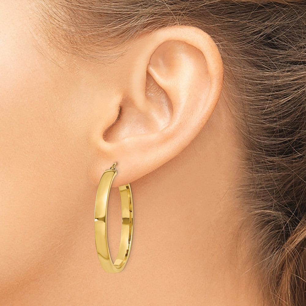 10K Yellow Gold Polished Hoop Earring
