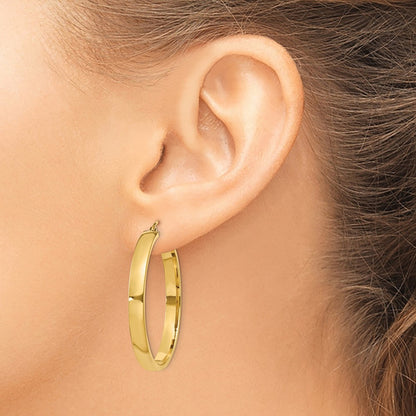 10K Yellow Gold Polished Hoop Earring