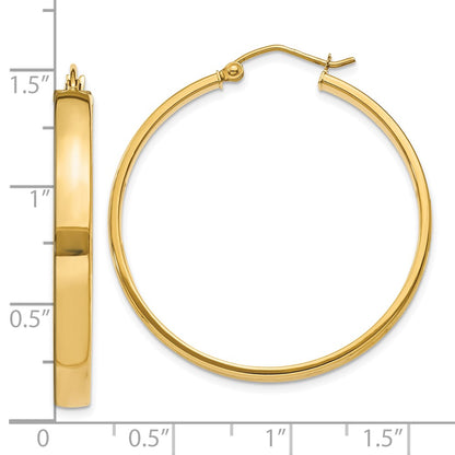 10K Yellow Gold Polished Hoop Earring