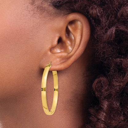 10K Yellow Gold Polished Hoop Earring