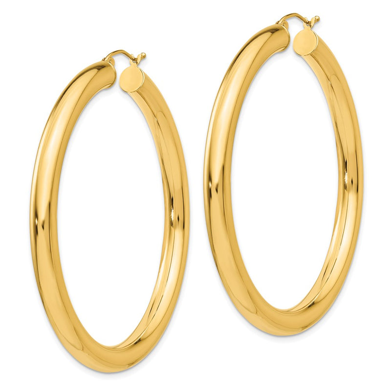 10K Yellow Gold Polished 5mm Lightweight Hoop Earrings