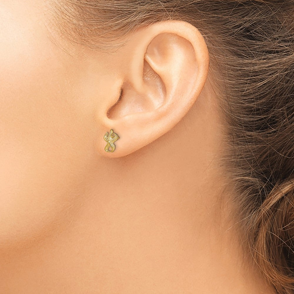 10K Yellow Gold Starfish Post Earrings